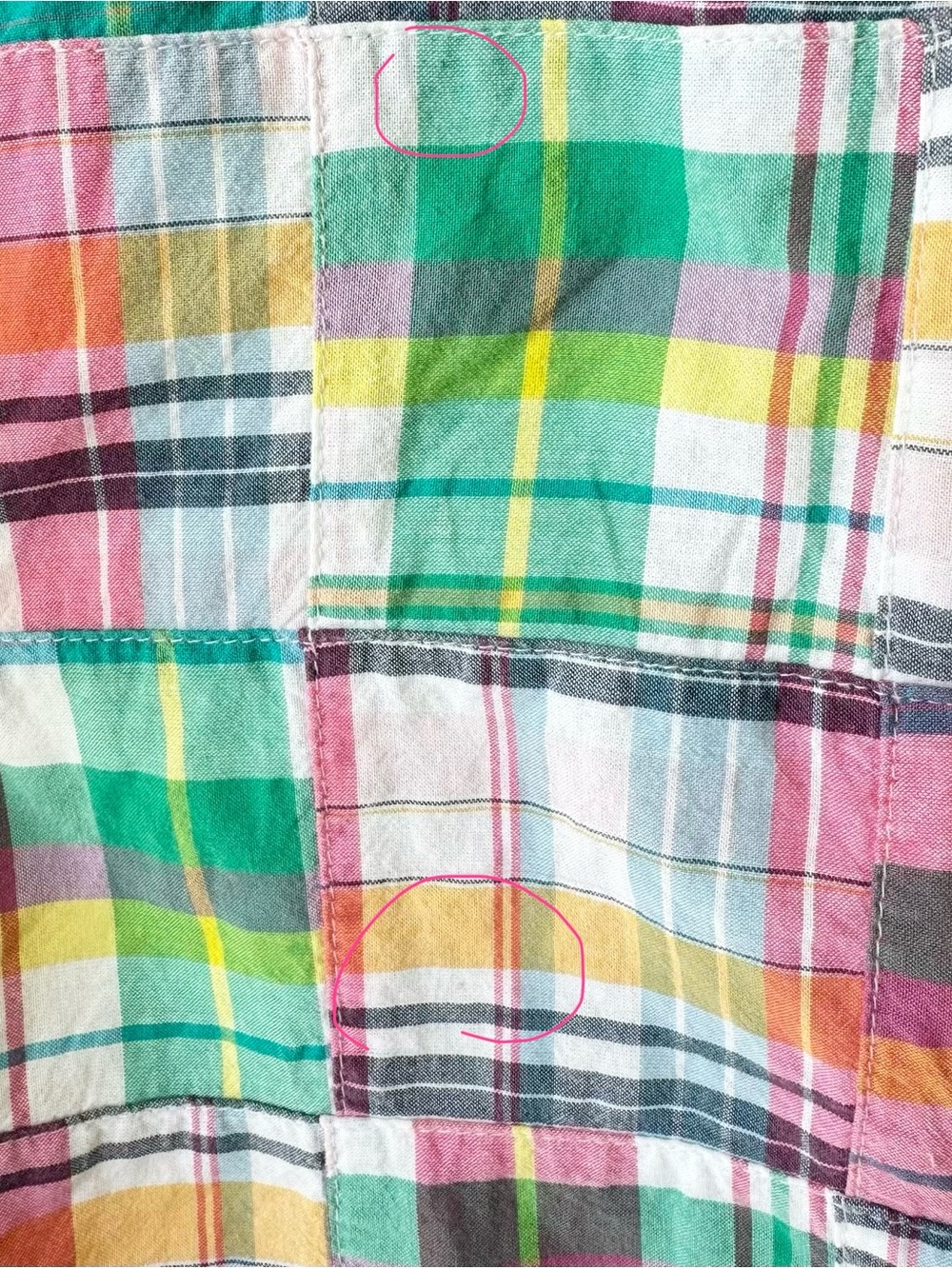 Talbots Madras Plaid Patchwork Skirt Size 2 Preppy Colorful Old Money Hamptons - Picture 6 of 9